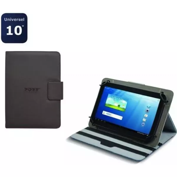 Housse Coque Etui pour Tablette universel 10' Noir - MASCAR - PORT DESIGNS