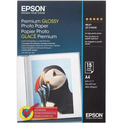 Papier photo brillant premium EPSON A4 - 255g/m2 - Pack de 30 feuilles Imprimez vos souvenirs en haute qualité avec ce papier ph