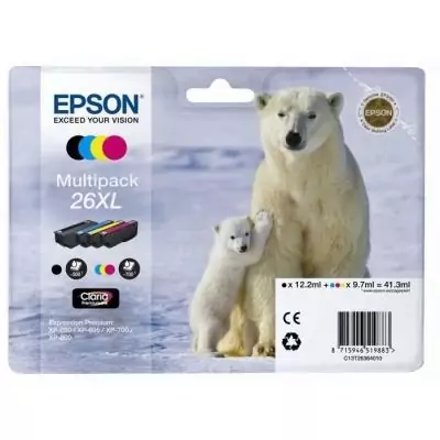 Encre EPSON T2636 XL Ours Polaire - Pack Couleurs (C13T26364010)