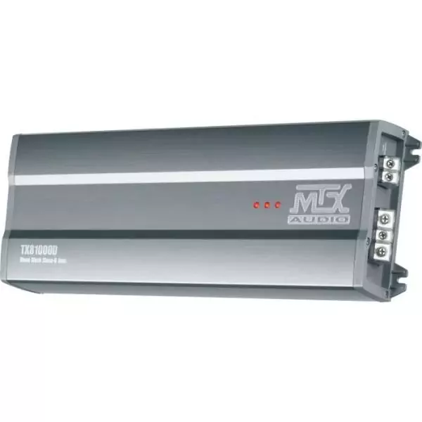 MTX TX81000D Amplificateur voiture Classe-D 1x1000W RMS @2O Télécommande EBC Filtres variables