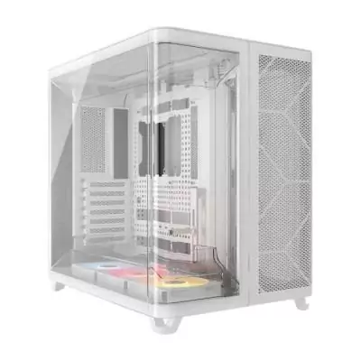 Boitier PC CORSAIR AIR 5400 RS-R ARGB Blanc - Design Mid-Tower avec Ventilateurs RGB inversés