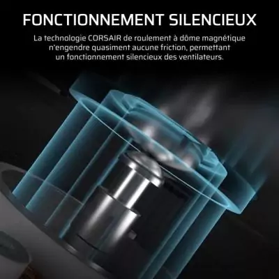 Ventilateur PWM 120mm CORSAIR RS120 Blanc - Silencieux et Performant