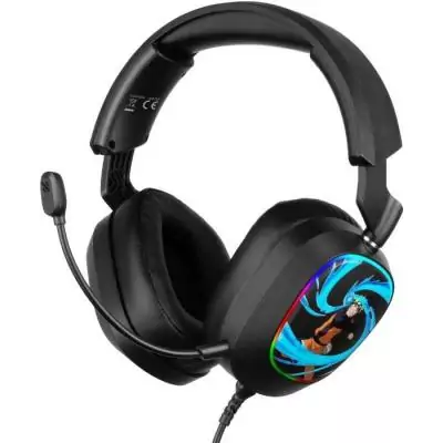 Casque gaming - Filaire - Konix - Naruto Shippuden - 7.1 PC - Haut-parleurs 50 mm - Microphone - 2 m - LED - Naruto Rasengan - N