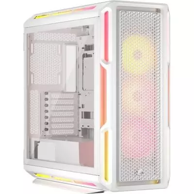 Boîtier PC ATX CORSAIR 5000T LX RGB - Blanc éclatant & luminaires Aurora