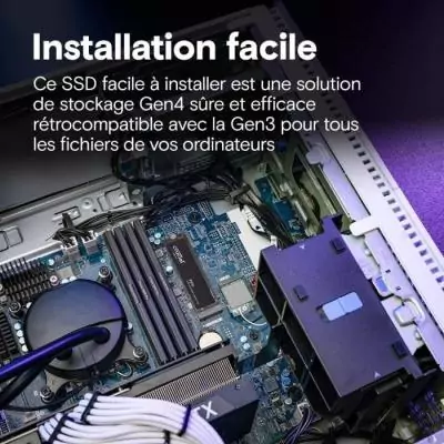 CRUCIAL - P310 - SSD interne -&nbsp;4&nbsp;To -&nbsp;PCIe&nbsp;Gen4 NVMe&nbsp;M.2 - Vitesse lecture Jusqu'a 7100 Mo/s - CT4000P310SSD8