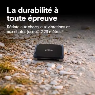 SSD Externe Portable - CRUCIAL - X9 - 2To - USB-C 3.2 - Compatible PC, Mac, PlayStation, Xbox SSD Externe Portable - CRUCIAL - X9 - 2To - USB-C 3.2 - Compatible PC, Mac, PlayStation, Xbox