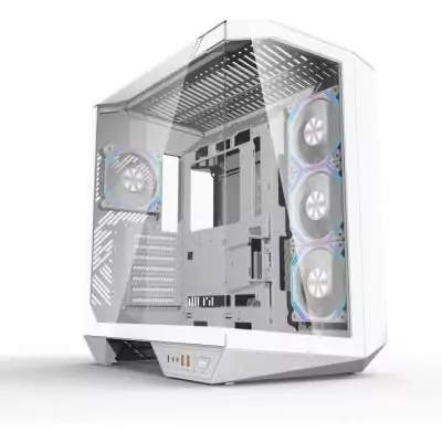 Boitier sans alimentation - Cube - Format ATX - DARKFLASH DY470 - Blanc