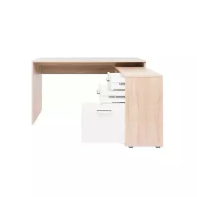 Bureau d'angle London - Style chene sonoma et blanc Bureau d'angle London - Style chene sonoma et blanc