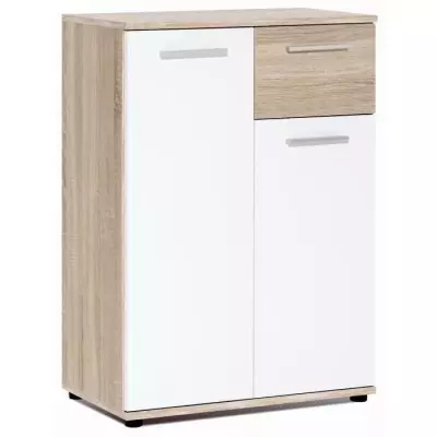 Buffet Jacky - Blanc mat et chêne Sonoma - L 60 cm Buffet Jacky - Blanc mat et chêne Sonoma - L 60 cm