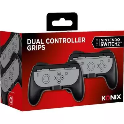 Paire de supports Joy-Con - KONIX - Nintendo Switch 2 - Forme de manette classique - Noir Paire de supports Joy-Con - KONIX - Nintendo Switch 2 - Forme de manette classique - Noir