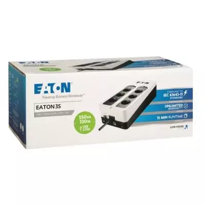 Onduleur Eaton ONDULEUR - Off-line UPS - 3S550F - 550VA (6 prises FR) Onduleur Eaton ONDULEUR - Off-line UPS - 3S550F - 550VA (6 prises FR)