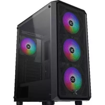 Boîtier PC sans alimentation - XIGMATEK - DUO X - Moyen tour - Format E-ATX - 4x120mm RGB inclus - Noir