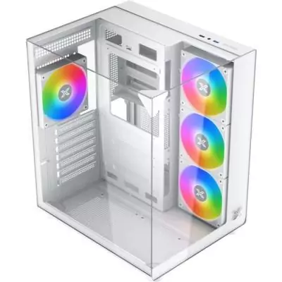 Boîtier PC sans alimentation - XIGMATEK - Aqua Compact Arctic - Cube - Format ATX - 4x120mm A-RGB inclus - Blanc