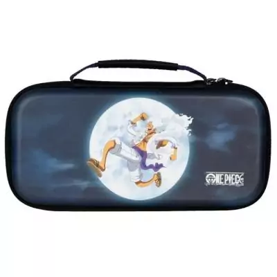 Housse de protection et transport - KONIX - One Piece Nintendo Switch 2 - Rangement accessoires - Motif Luffy Gear 5 - Bleu