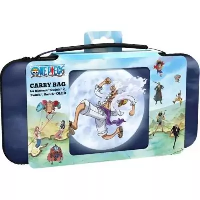 Housse de protection et transport - KONIX - One Piece Nintendo Switch 2 - Rangement accessoires - Motif Luffy Gear 5 - Bleu Housse de protection et transport - KONIX - One Piece Nintendo Switch 2 - Rangement accessoires - Motif Luffy Gear 5 - Bleu