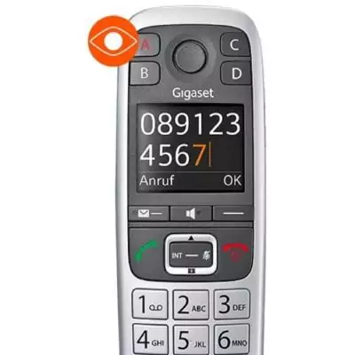 Gigaset Téléphone sans fils dect noir/argent avec répondeur - e560a Gigaset Téléphone sans fils dect noir/argent avec répondeur - e560a