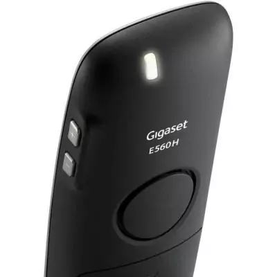 Gigaset Téléphone sans fils dect noir/argent avec répondeur - e560a Gigaset Téléphone sans fils dect noir/argent avec répondeur - e560a
