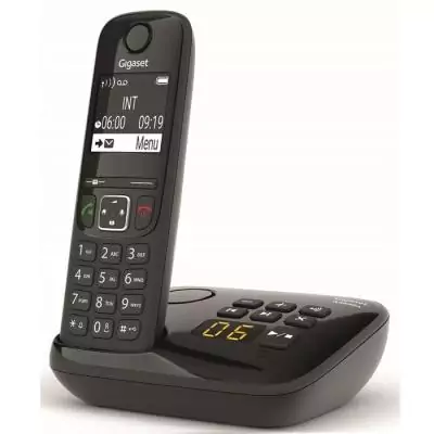 Téléphone Fixe Gigaset AS690 A Noir - Qualité Sonore Exceptionnelle