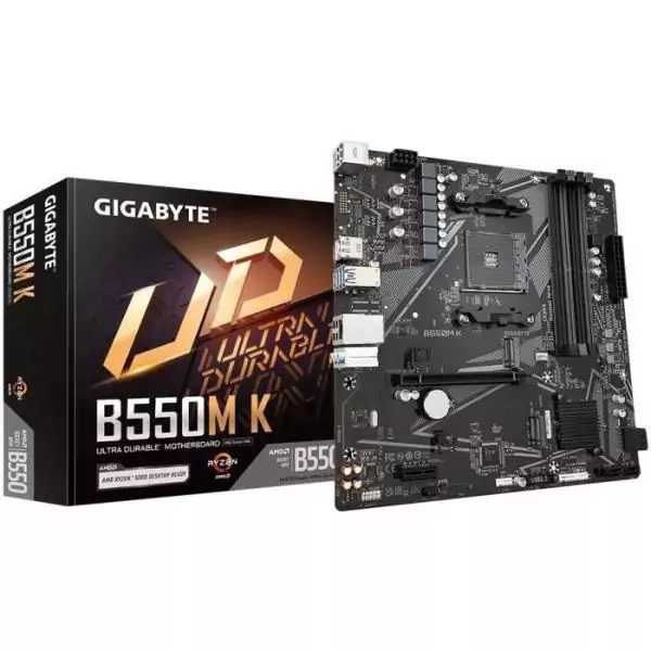 Carte mere - GIGABYTE - B550M K - Socket AM4 - DDR4 jusqu'a 128 Go - PCIe 4.0 x16