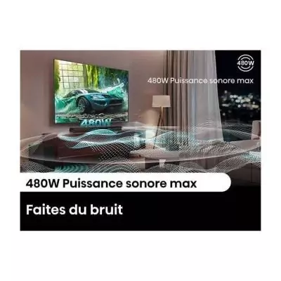 Barre de son - HISENSE - Caisson de basses sans fil - Bluetooth - 3.1 CH - Max 480 W Barre de son - HISENSE - Caisson de basses sans fil - Bluetooth - 3.1 CH - Max 480 W