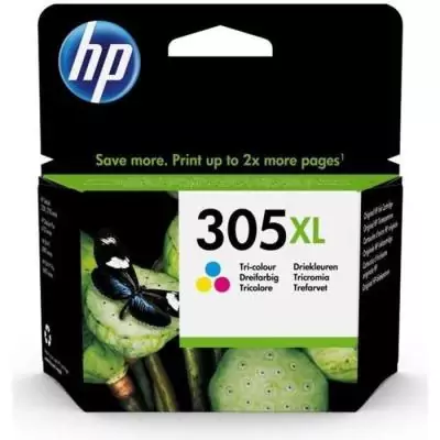 Cartouche d'encre HP 305XL: Couleurs vives pour DeskJet et Envy Cartouche d'encre HP 305XL: Couleurs vives pour DeskJet et Envy