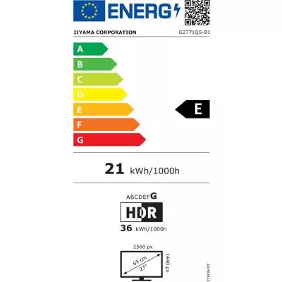 Ecran PC Gamer IIYAMA 27 pouces WQHD 200Hz - Dalle Fast IPS - 0.5ms