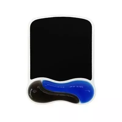 Kensington, Tapis de souris avec repose-poignet, Duo gel, Noir et bleu Kensington, Tapis de souris avec repose-poignet, Duo gel, Noir et bleu