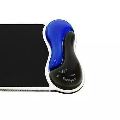 Kensington, Tapis de souris avec repose-poignet, Duo gel, Noir et bleu Kensington, Tapis de souris avec repose-poignet, Duo gel, Noir et bleu