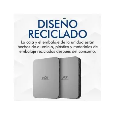 Disque dur externe LaCie Mobile Drive Moon Silver USB-C STLP5000400 - 5To Disque dur externe LaCie Mobile Drive Moon Silver USB-C STLP5000400 - 5To