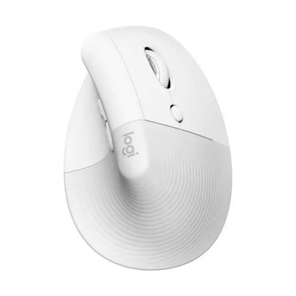 Souris - Sans Fil - Logitech - Lift Ergonomique Verticale - Blanc - Droitier