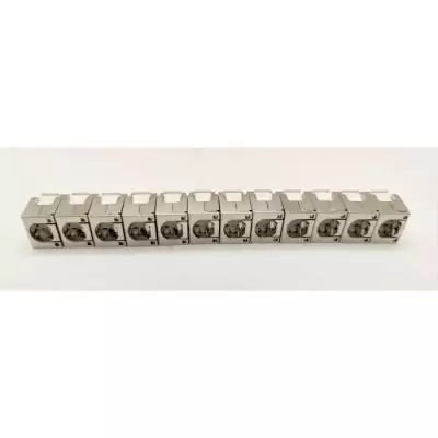 Pack de 12 noyaux keystone RJ45 Cat.6a - LINEAIRE - PR24AS12 - Court - Blindé