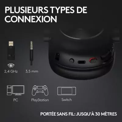 Casque Gamer Sans Fil Logitech G Lightspeed - Rose Éclatant