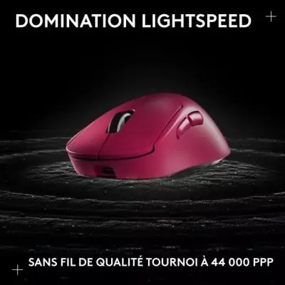 Souris Gamer Ultra Légère Logitech G Pro X Superlight 2 DEX Rose - Sans Fil