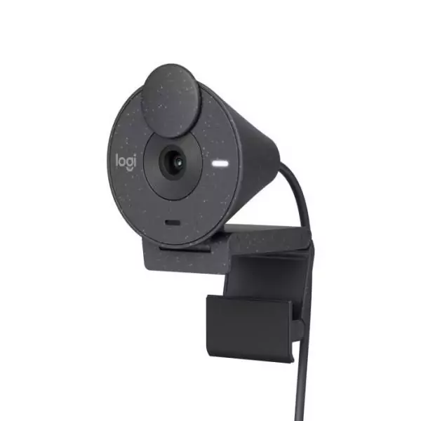 Webcam - Full HD 1080p - Logitech - Brio 300 - Microphone intégré - Graphite
