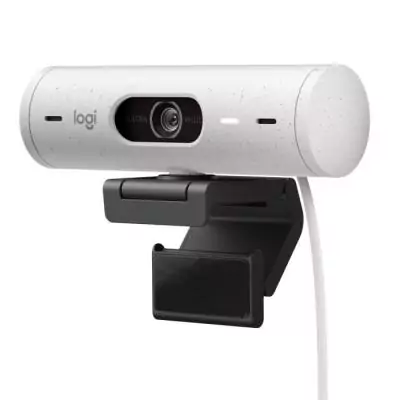 Webcam - Full HD 1080p - Logitech - Brio 500 - Microphone intégré - Blanc