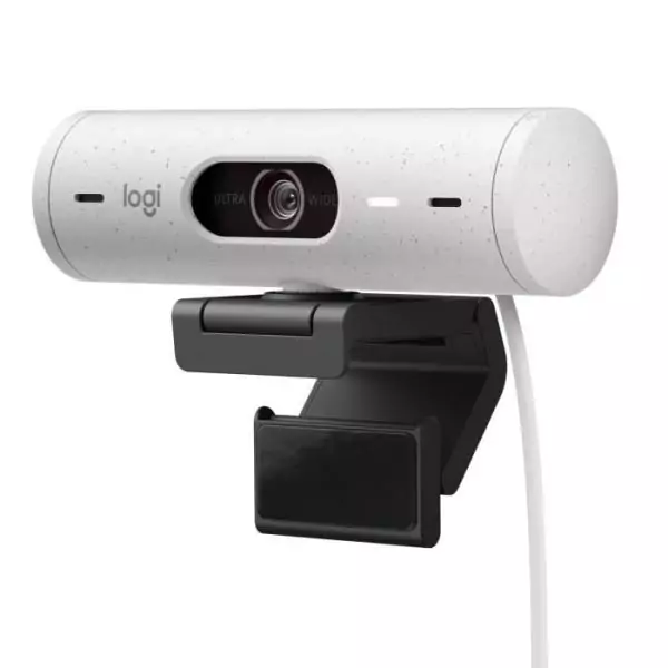 Webcam - Full HD 1080p - Logitech - Brio 500 - Microphone intégré - Blanc