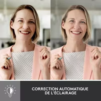 Webcam - Full HD 1080p - Logitech - Brio 500 - Microphone intégré - Blanc Webcam - Full HD 1080p - Logitech - Brio 500 - Microphone intégré - Blanc