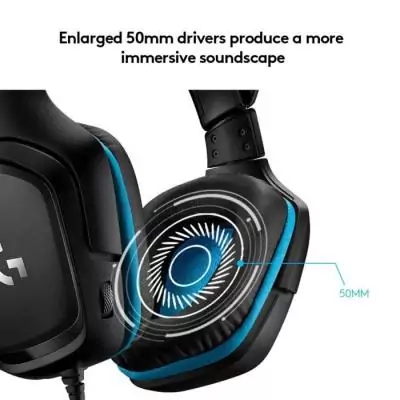 Casque gamer Logitech G432 - Son surround virtuel 7.1 - USB - Noir