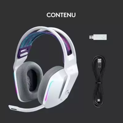 Casque Gamer Sans Fil Logitech G733 Lightspeed Blanc - PS5/PS4/PC/MAC