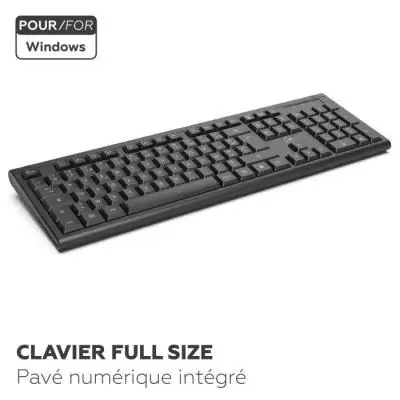 Ensemble clavier souris - MOBILITY LAB - Alpha - Ergonomique - Sans fil - Pavé numérique intégré
