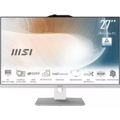 PC Tout-en-un MSI - 27'' - Sans Windows -Ecran FHD - Core 7 150U - RAM 16Go - Stockage 1To - Pied ajustable - Clavier et souris PC Tout-en-un MSI - 27'' - Sans Windows -Ecran FHD - Core 7 150U - RAM 16Go - Stockage 1To - Pied ajustable - Clavier et souris