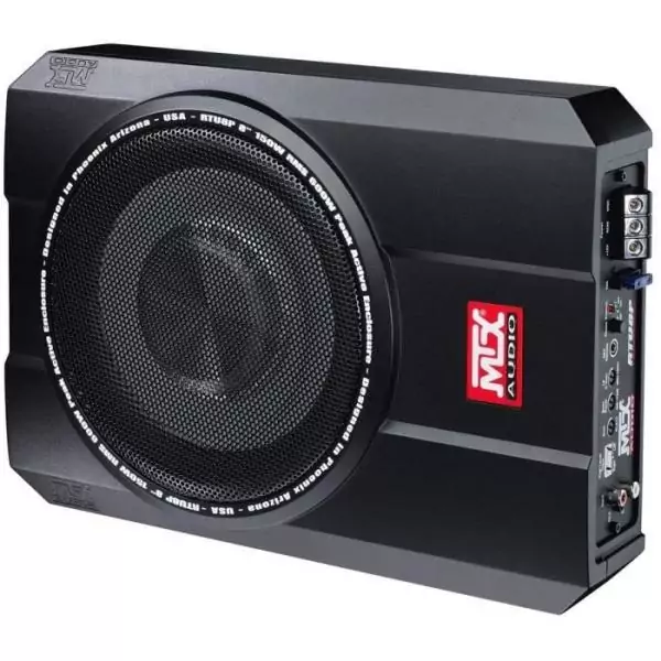 Caisson de grave amplifié - MTX AUDIO - RTU8P - 20 cm - 150W RMS - Télécommande EBC