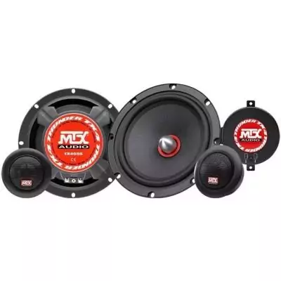 Kit Haut-parleurs de Voiture MTX TX465S 16,5cm 80W RMS - Son Puissant avec Membranes en Pulpe de Cellulose