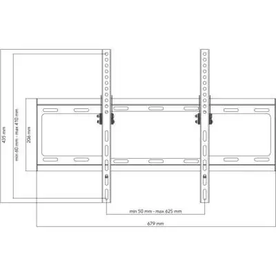 Support mural inclinable 15° pour TV 32-90" - Noir | ONE FOR ALL WM2621