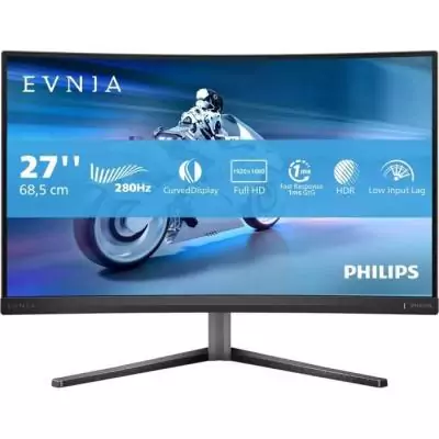 Ecran PC Gamer Incurvé - Philips - 27 - FHD - 280Hz - Dalle Fast VA - 1ms - Ajustable - 27M2C5200W/00
