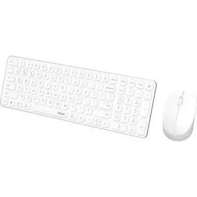 Ensemble Clavier-Souris - RAPOO - 9310M - Sans-fil - Multimode - Ultra-Slim - Blanc