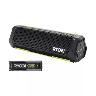 Enceinte Bluetooth - RYOBI - 4V - IP67 - Câble USB-C - 1 batterie 4V 2,0 Ah USB Lithium
