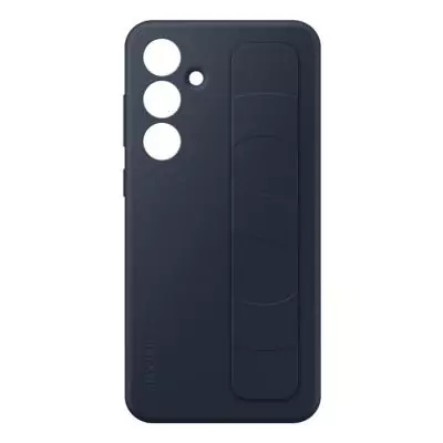 Coque en silicone avec laniere pour Samsung Galaxy S24 FE Bleu foncé