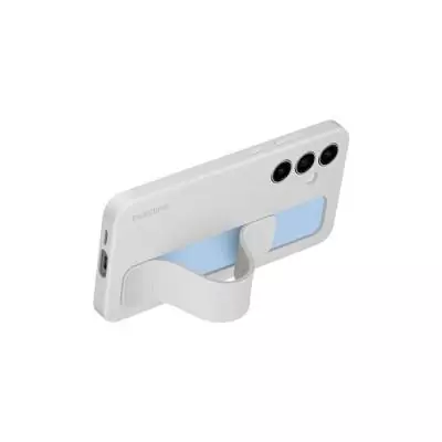 Coque Silicone avec Lanière pour Samsung Galaxy S24 FE Gris - Protection Pratique