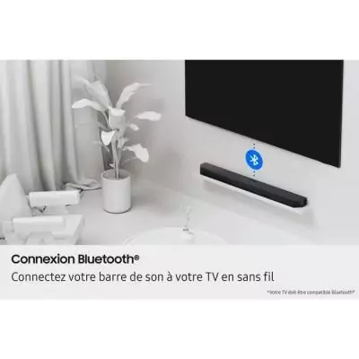 Barre de son - SAMSUNG - HW-B460F - Series 2.1ch - Puissance : 300W - Caisson sans fil 6,5 - Adaptative Sound Lite